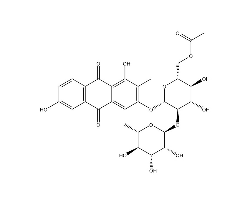 1,3,6-三羥基-2-甲基蒽醌-3-O-α-鼠李糖-（1→2）-β-D-（6’-O-乙?；?葡萄糖苷|87686-87-1